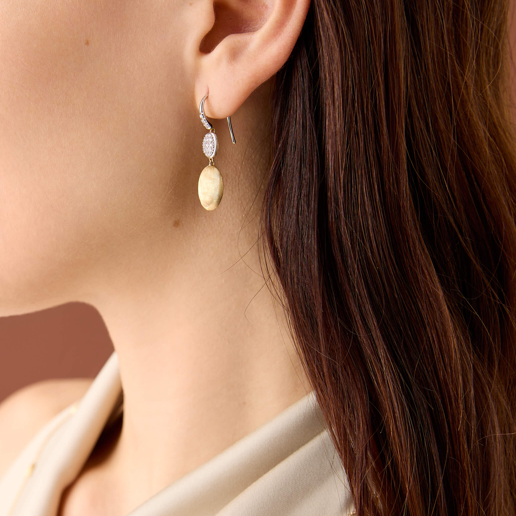 Marco Bicego Siviglia Collection Diamond Double Drop Earrings