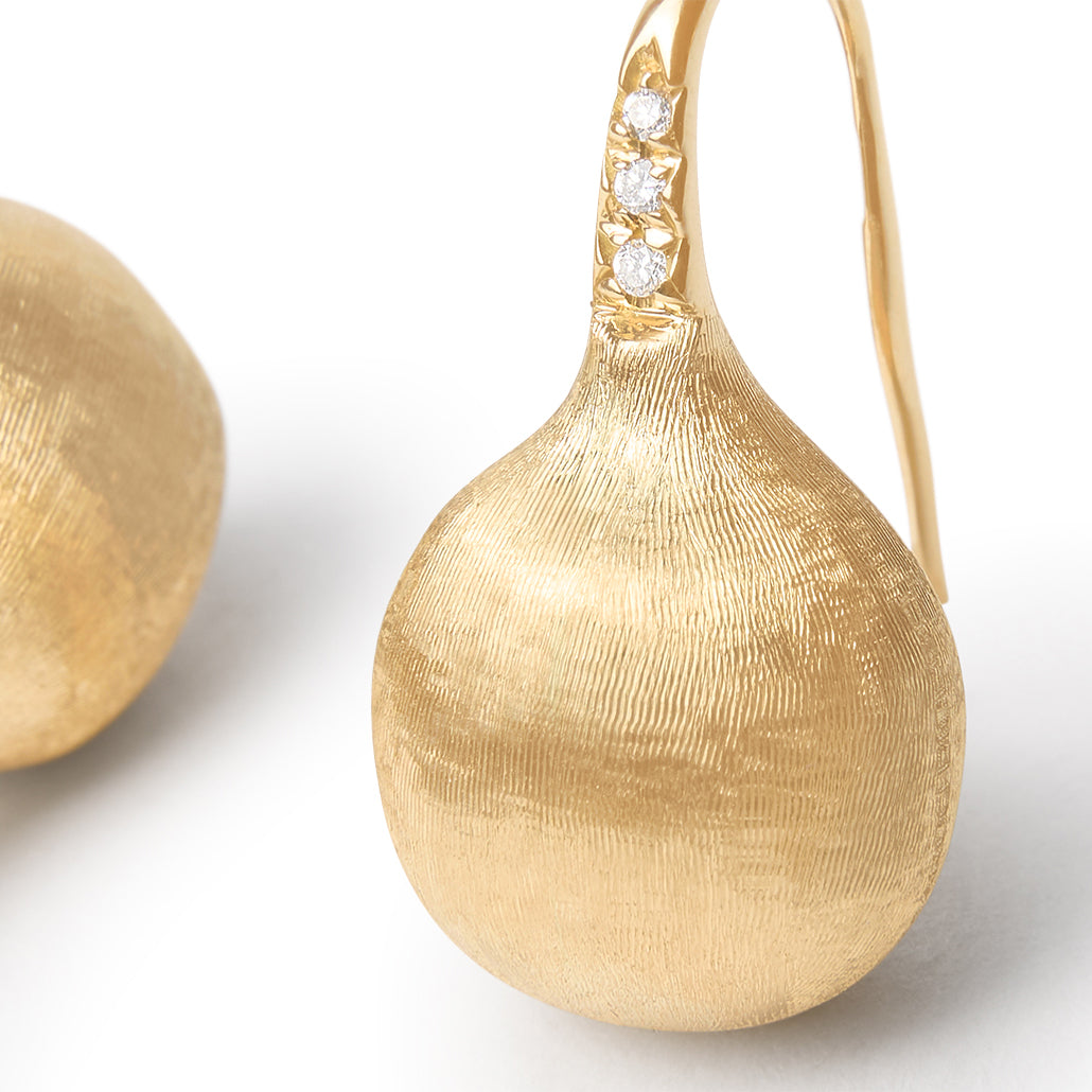 Marco Bicego Africa Collection Medium Diamond Drop Earrings