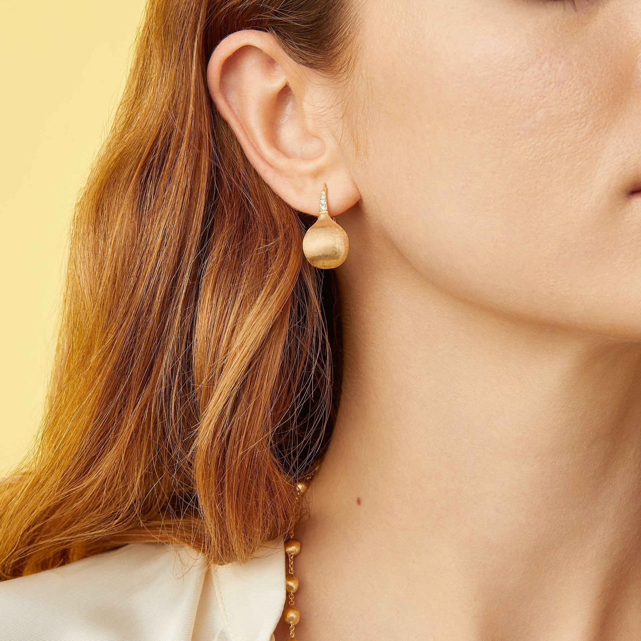 Marco Bicego Africa Collection Medium Diamond Drop Earrings