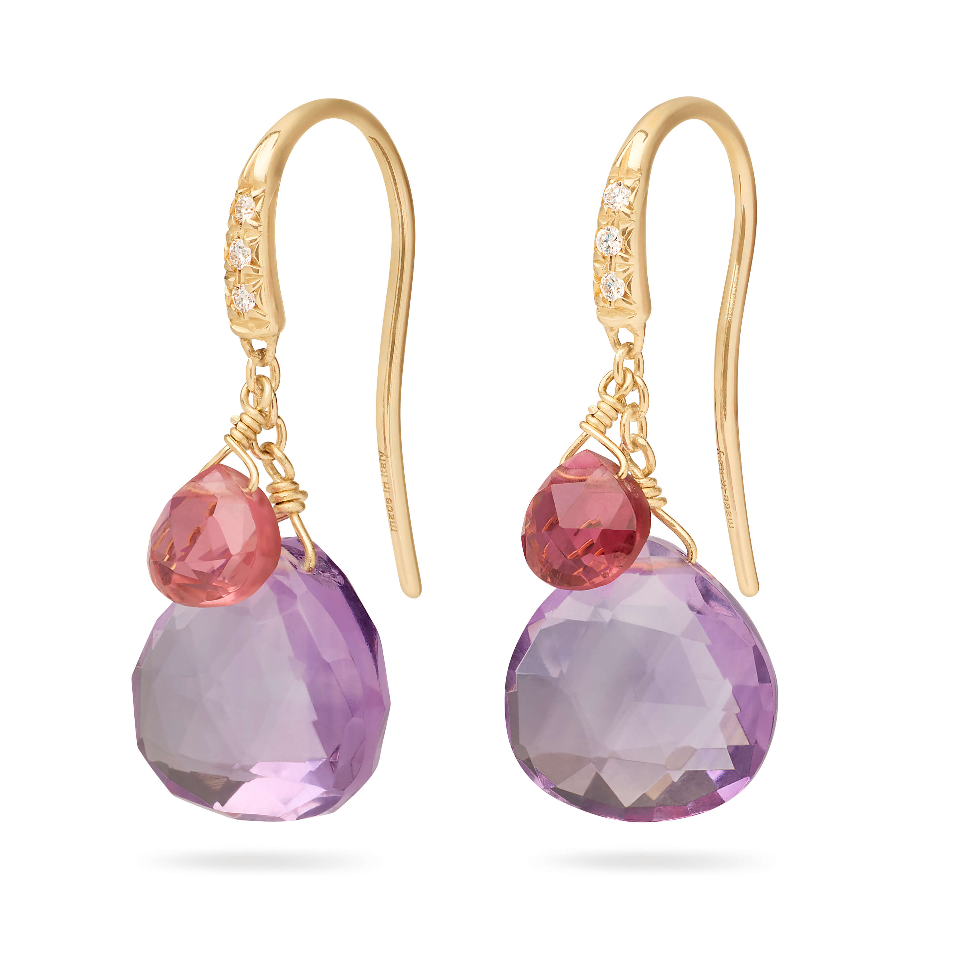 Marco Bicego Paradise Collection Mixed Gemstone Drop Earrings