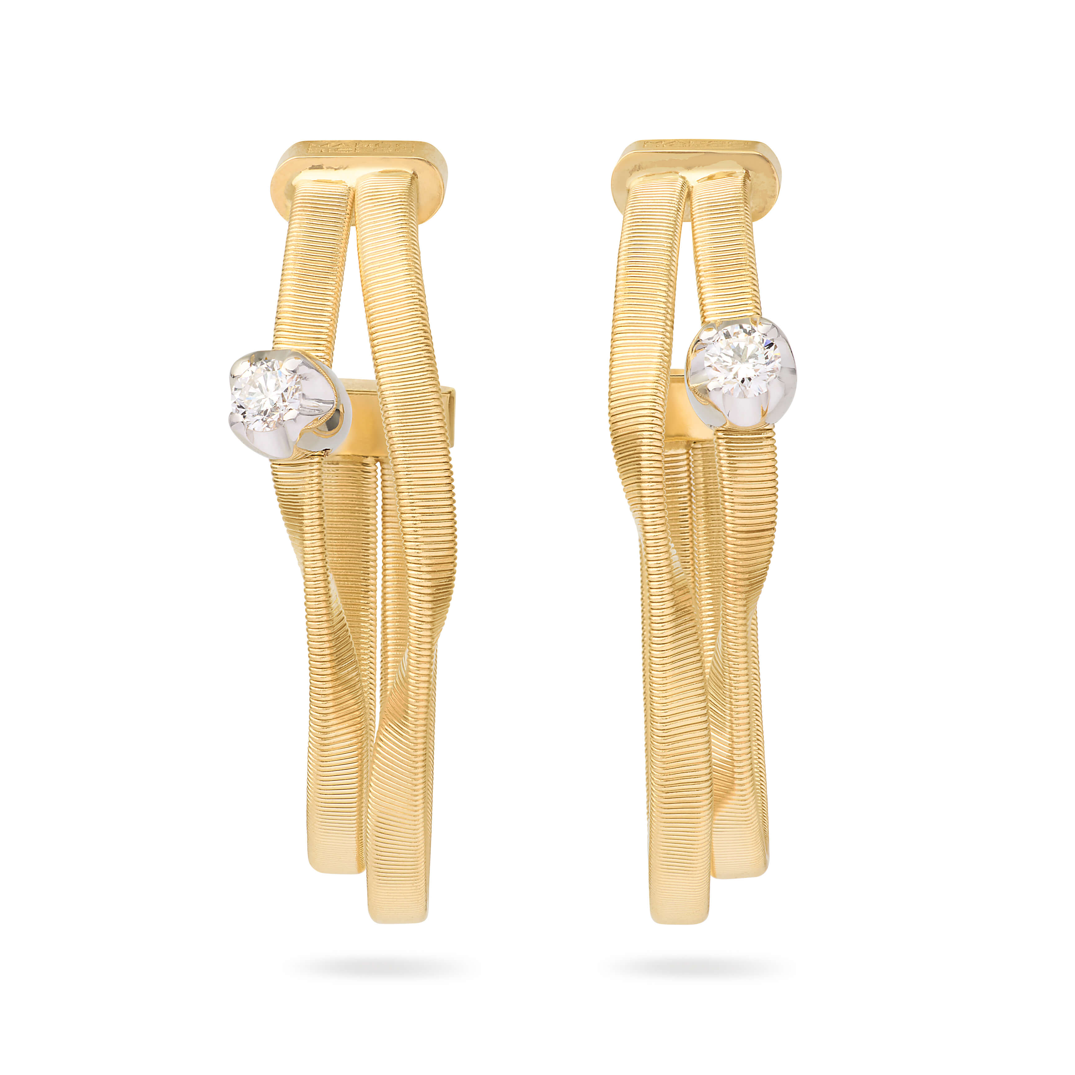 Marco Bicego Marrakech Collection Diamond Hoop Earrings