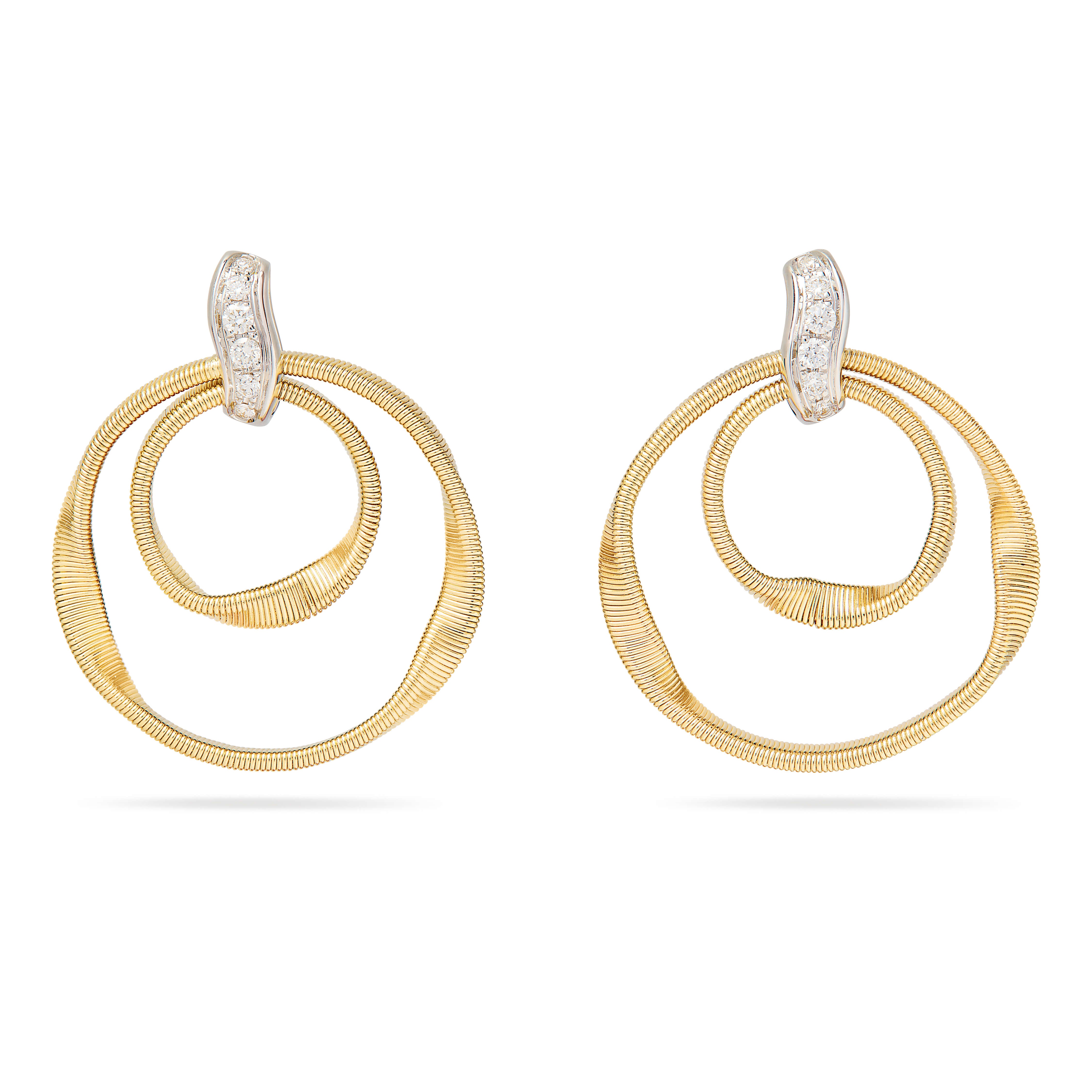 Marco Bicego Marrakech Collection Double Circle Diamond Earrings