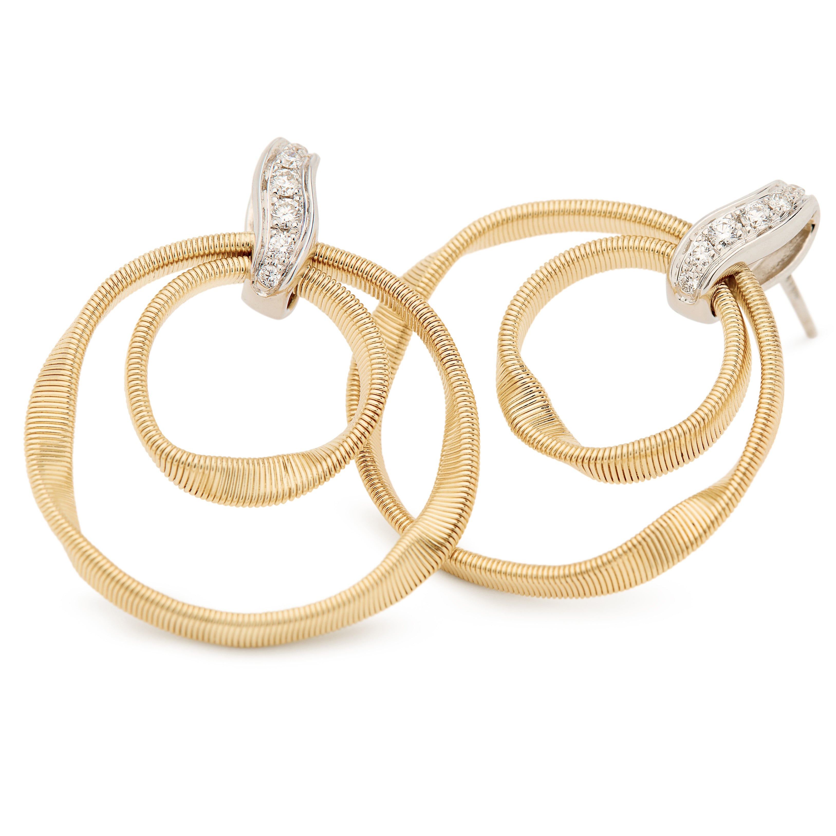 Marco Bicego Marrakech Collection Double Circle Diamond Earrings