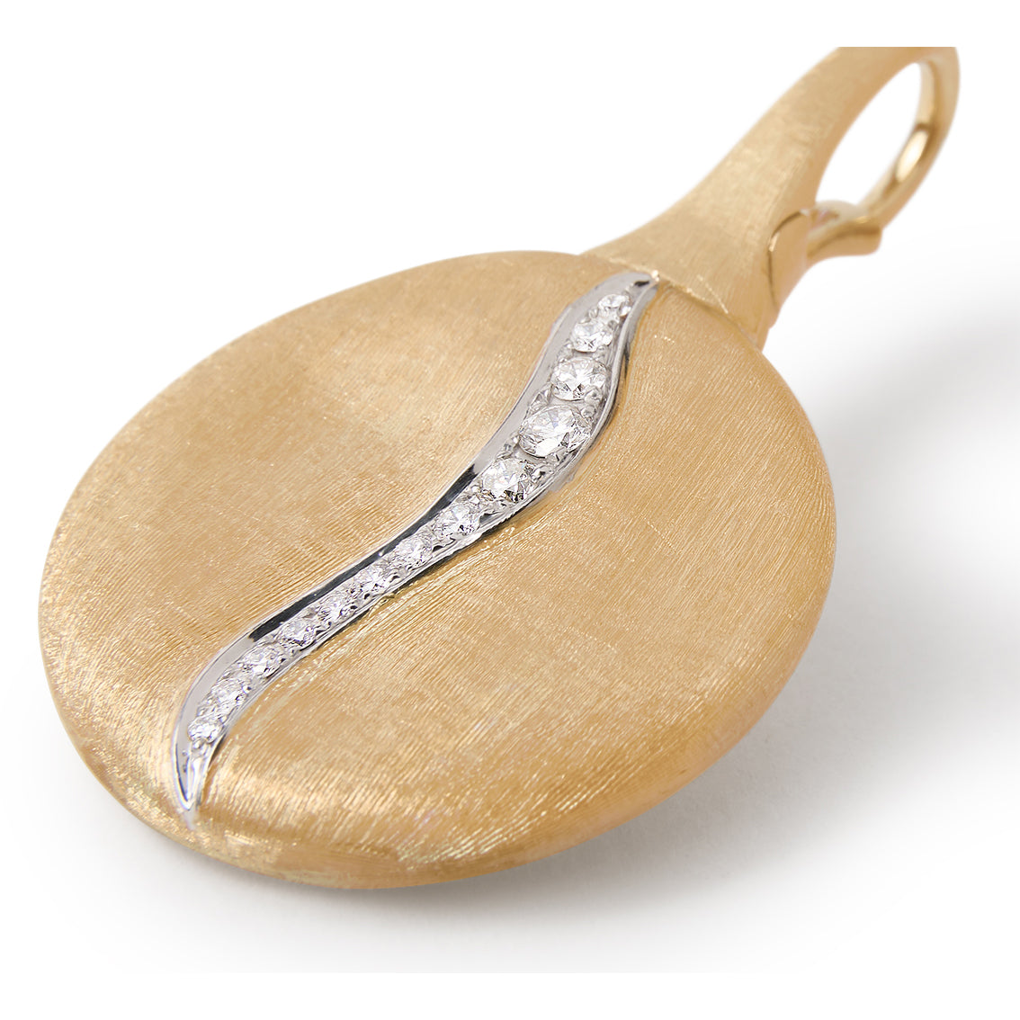 Marco Bicego Jaipur Gold Collection 18K Yellow Gold Diamond Accent Large Pendant