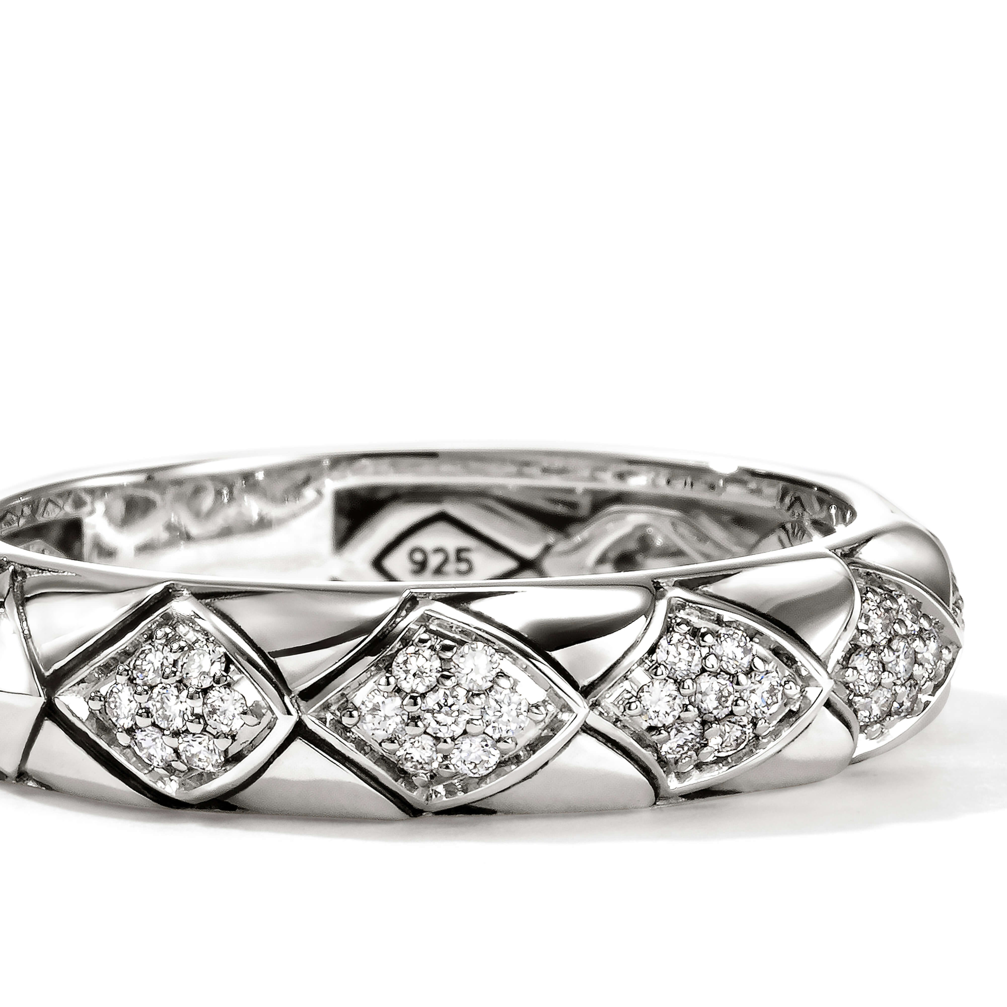 John Hardy Naga Pavé Diamond Band