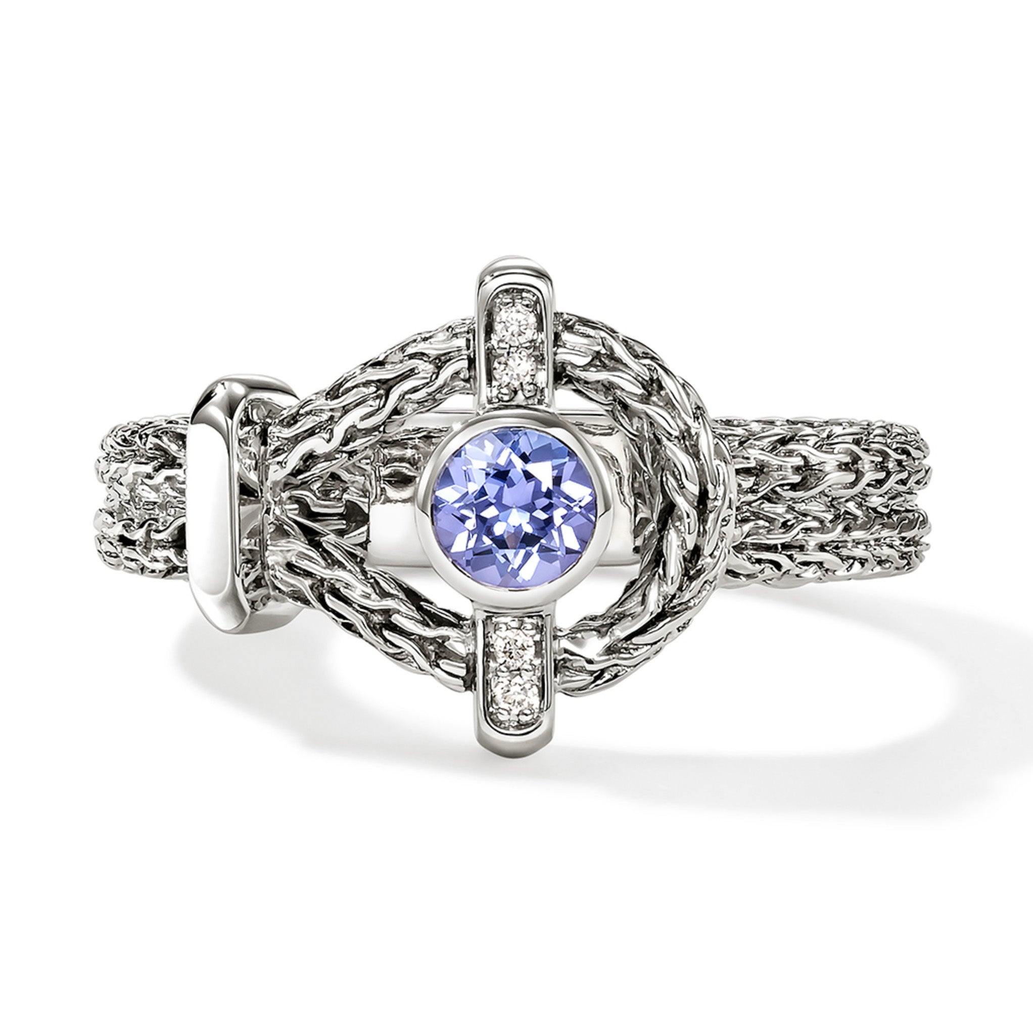 John Hardy Diamond and Tanzanite Ring