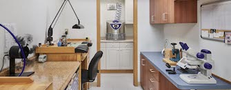 View showing jewelry equipment inside R.F. Moeller