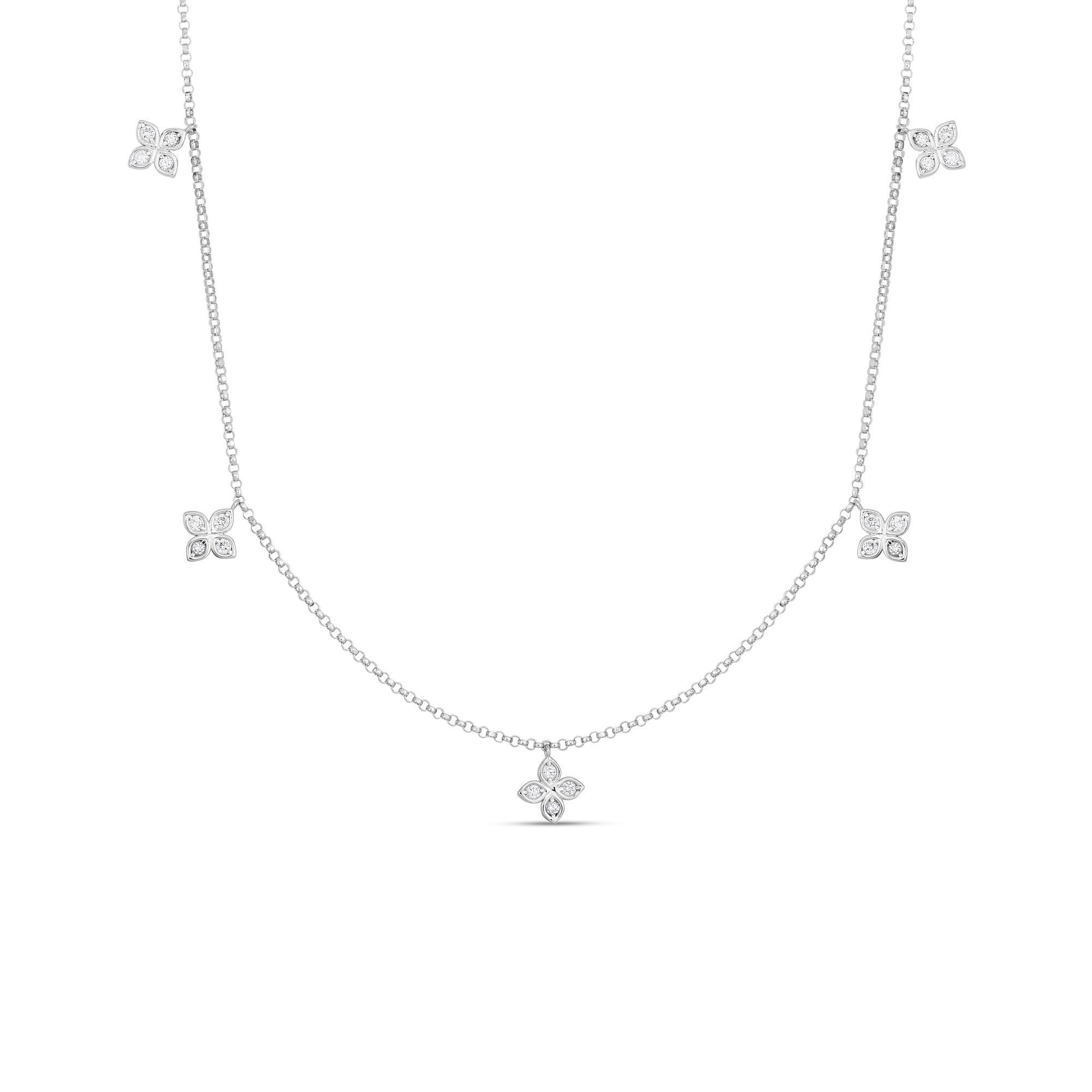 Roberto Coin Diamonds by the Inch 5 Station Necklace