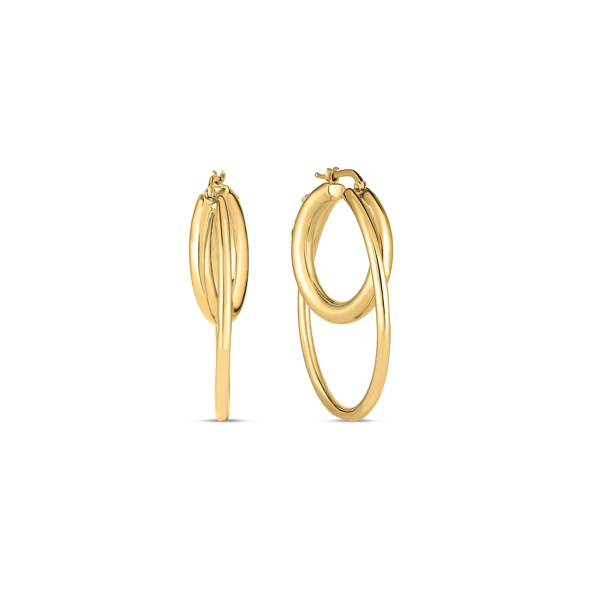 Roberto Coin Double Circle Medium Hoops
