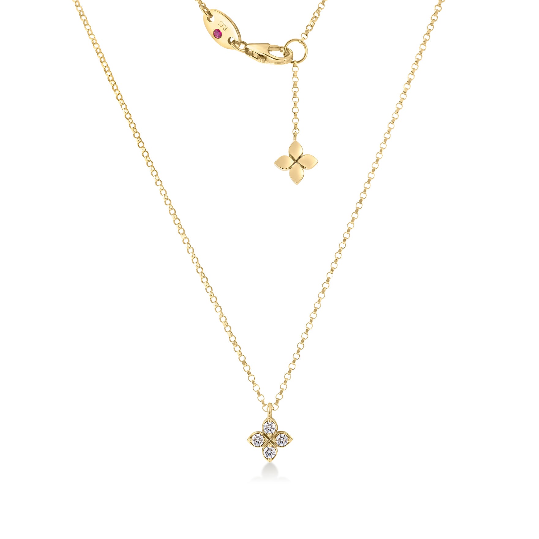 Roberto Coin Diamond Flower Necklace