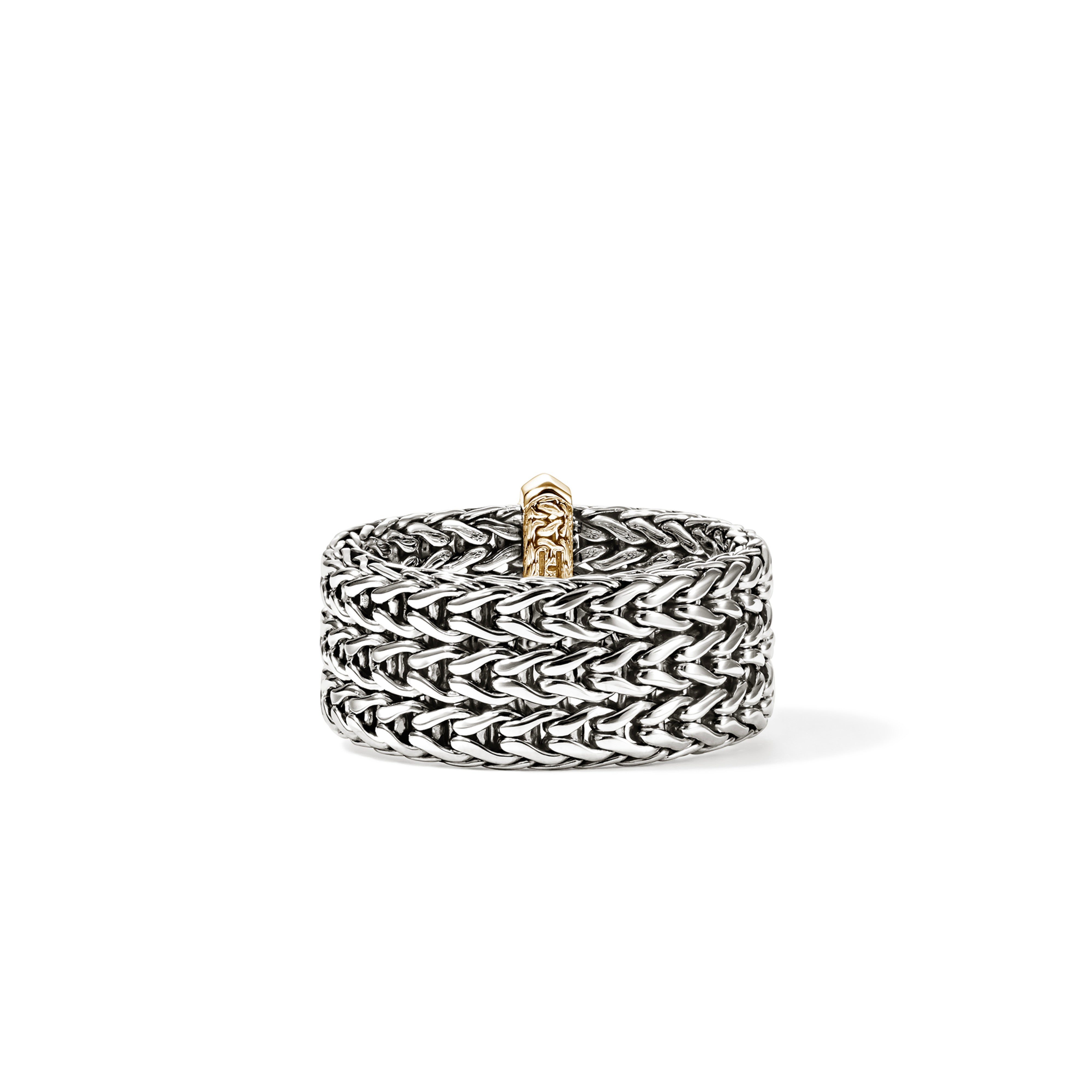 John Hardy Sterling Silver and Yellow Gold Band