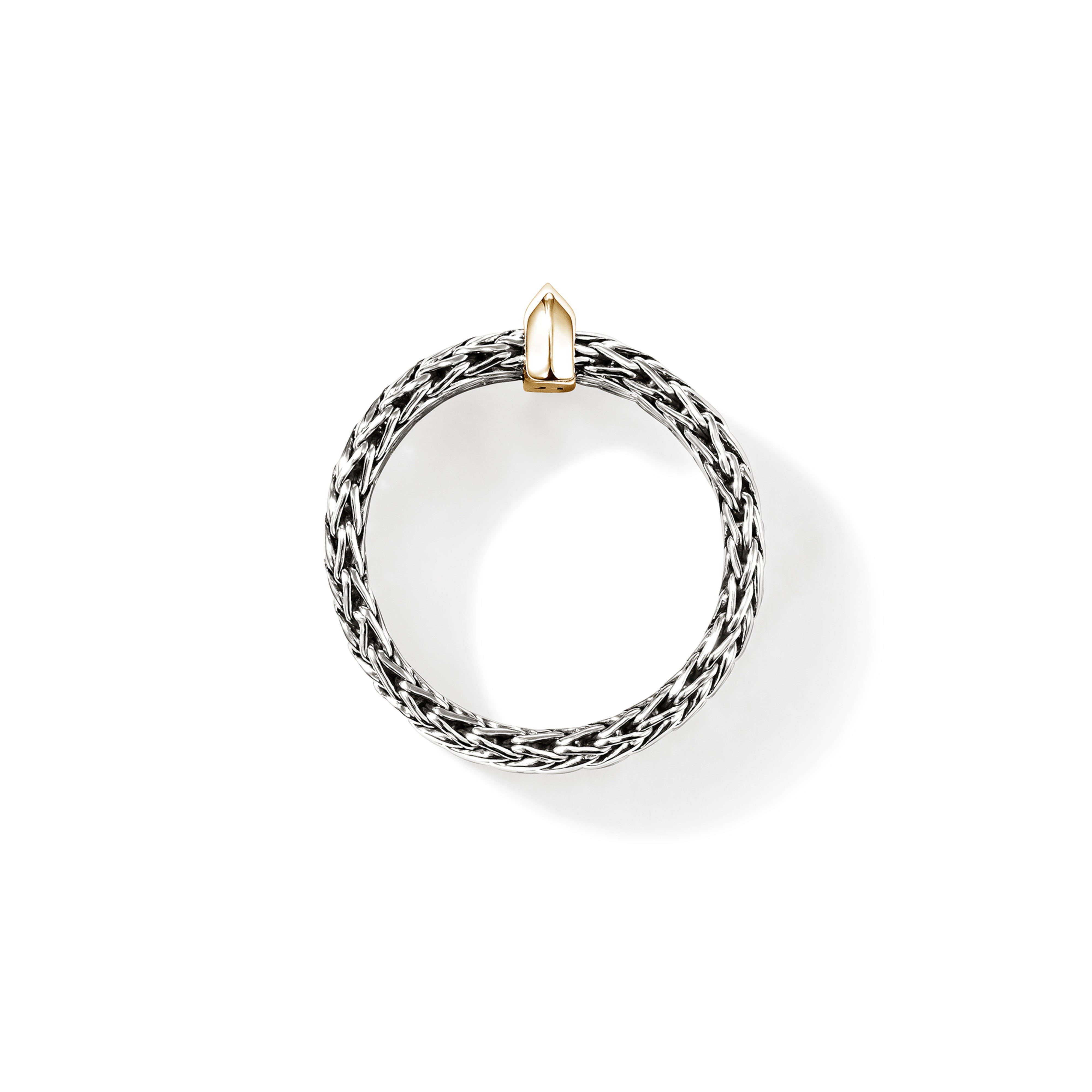 John Hardy Sterling Silver and Yellow Gold Band