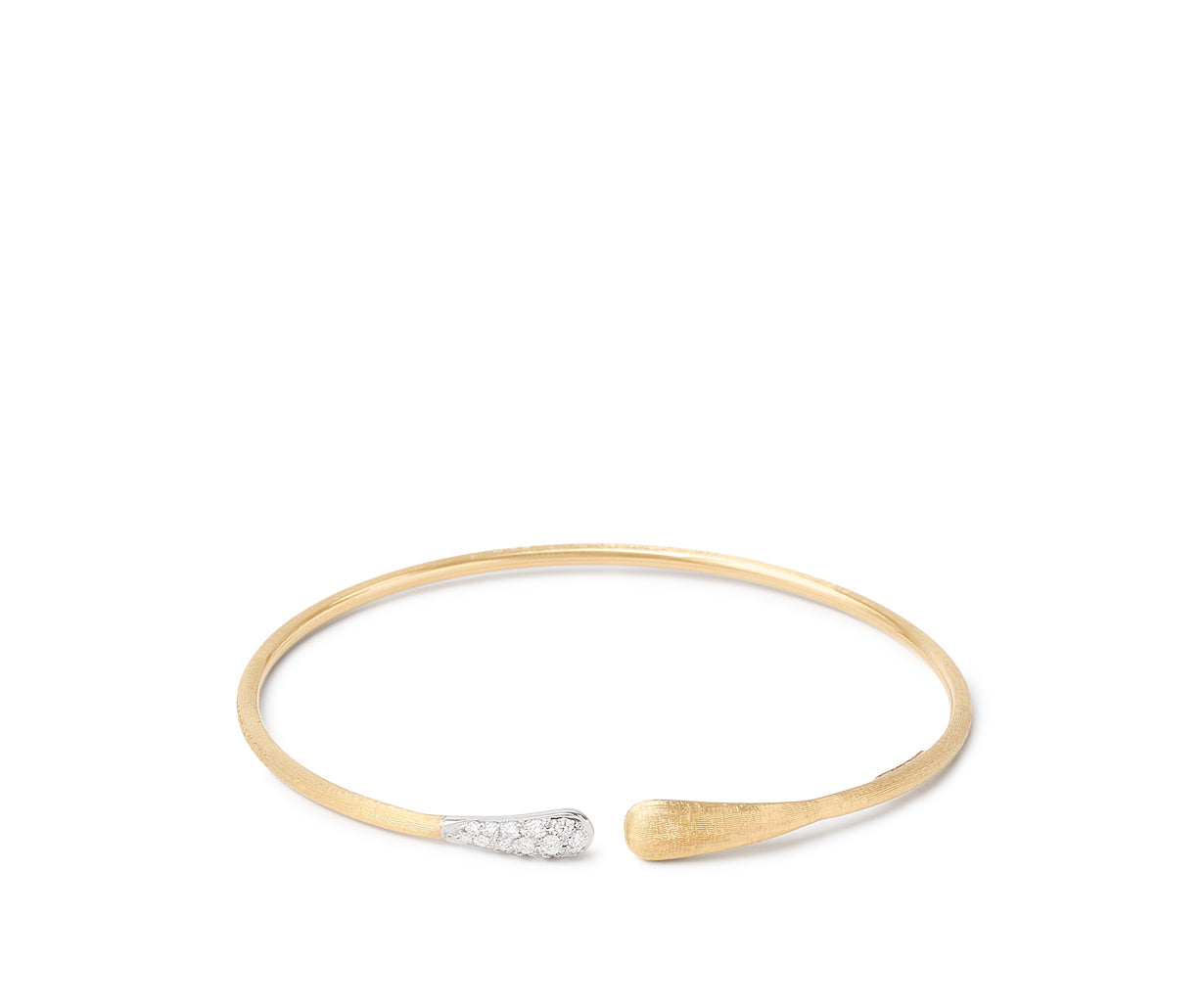 Marco Bicego Lucia Collection 18k Yellow Gold and Diamond Kissing Cuff