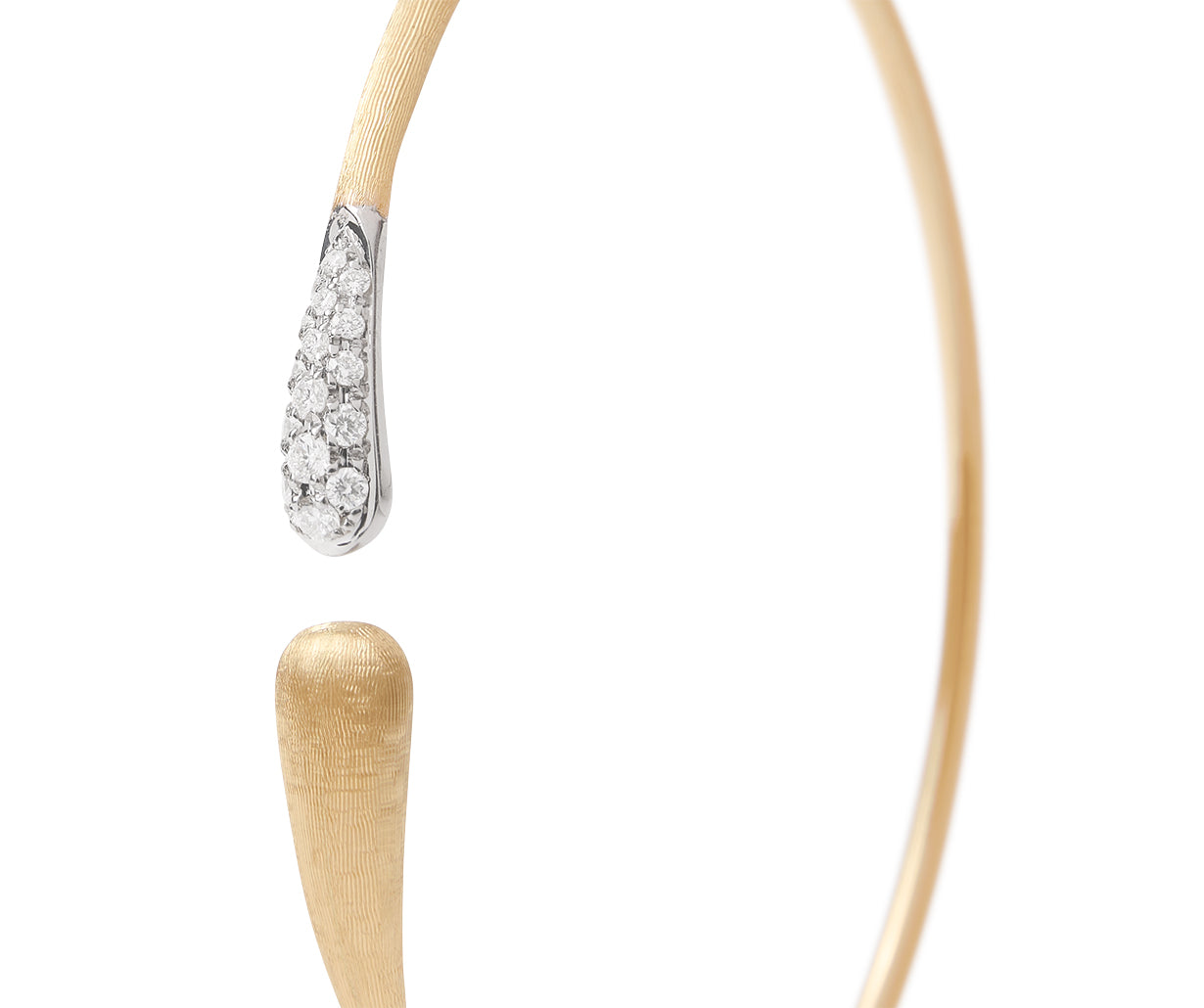 Marco Bicego Lucia Collection 18k Yellow Gold and Diamond Kissing Cuff