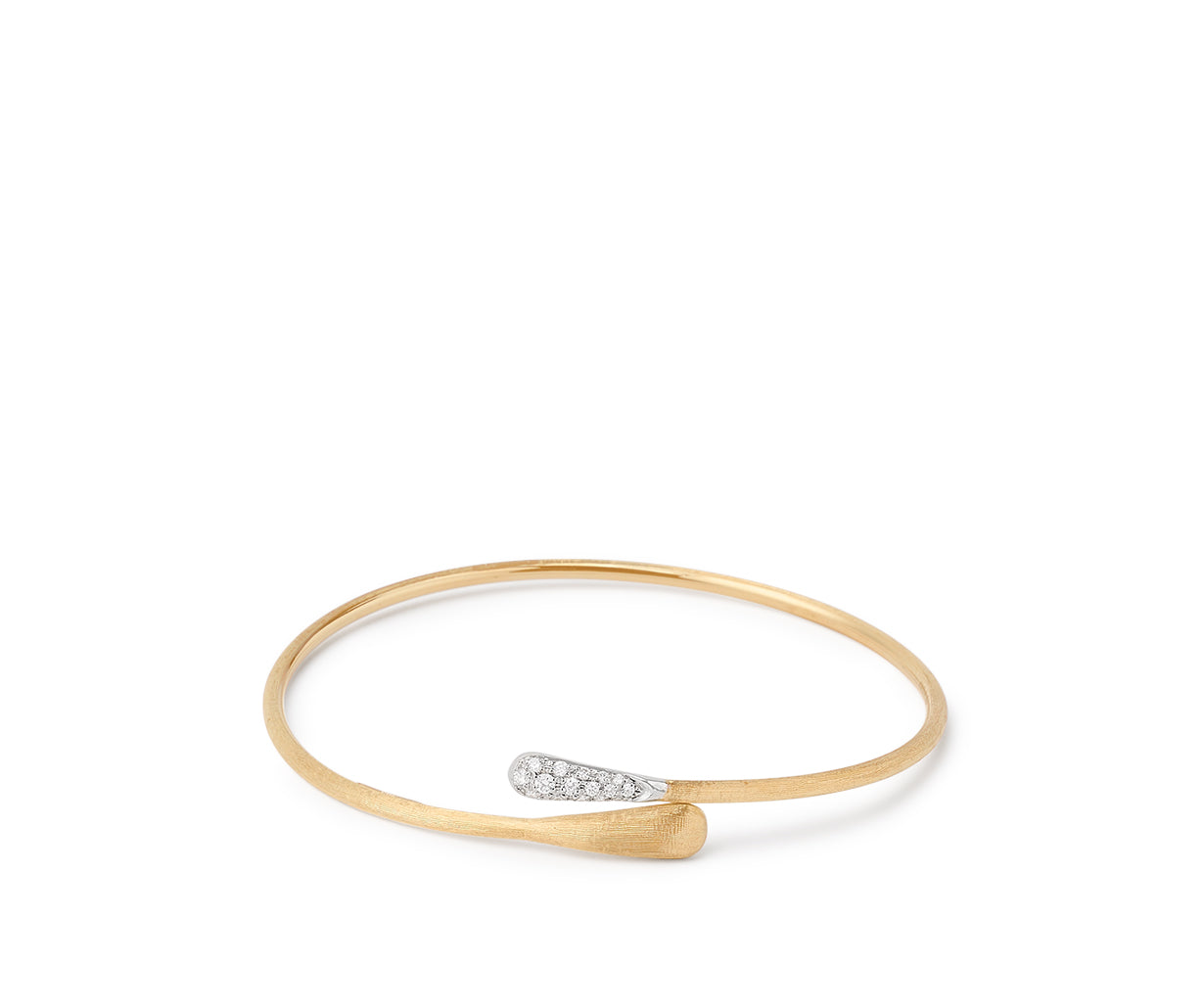 Marco Bicego Lucia Collection 18k Yellow Gold and Diamond Hugging Cuff