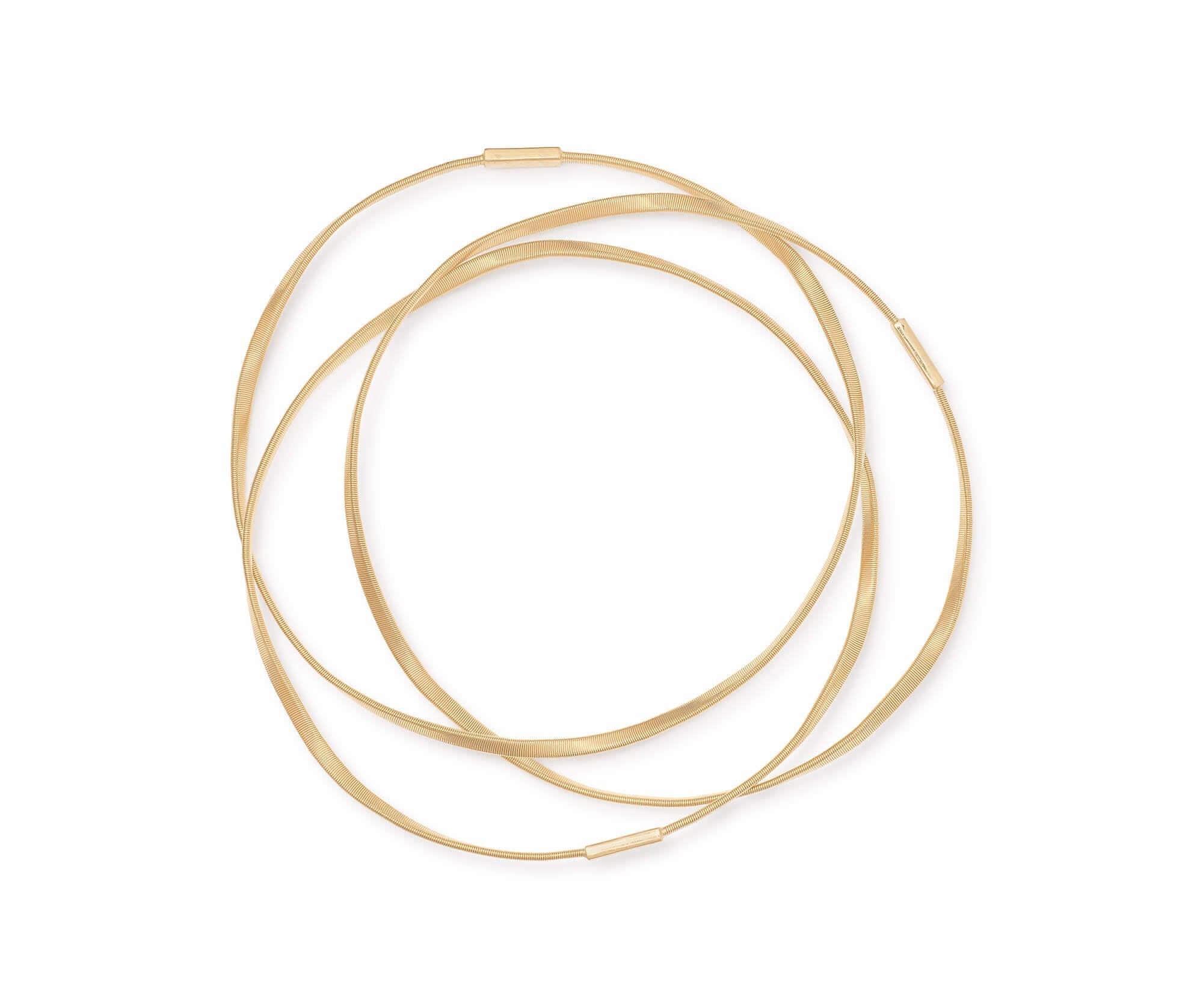 Marco Bicego Marrakech Collection 18K Yellow Gold Triple Strand Twist Large Bangle