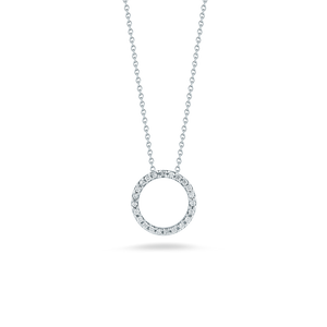 Roberto Coin Diamond Extra Small Circle Necklace