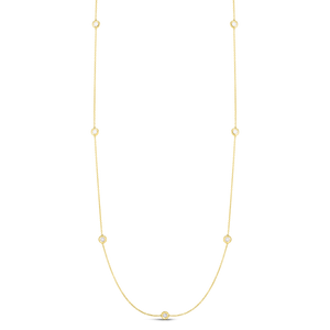 Roberto Coin Bezel Set Diamond Station Necklace