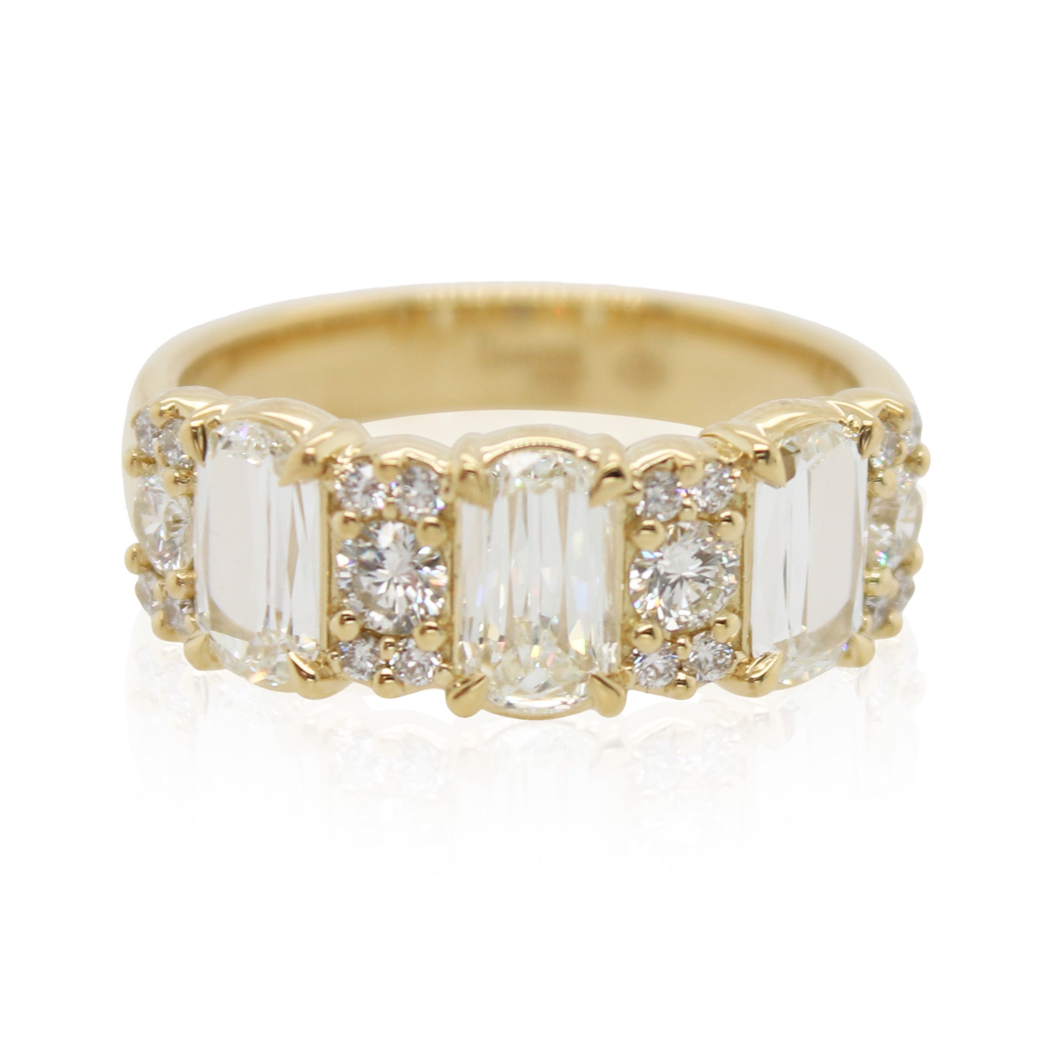Yellow Gold L'Amour Crisscut Diamond Band
