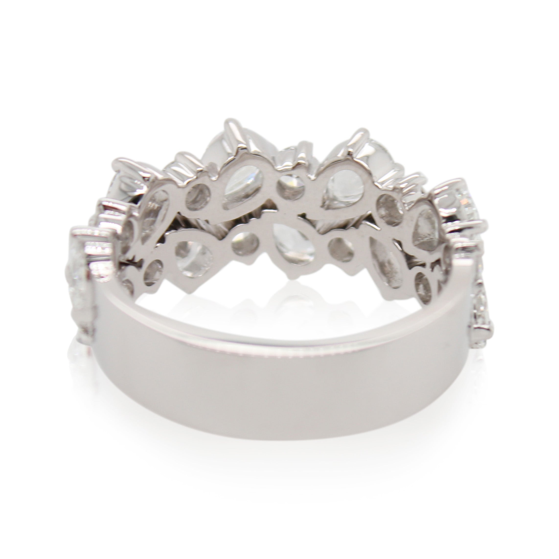 White Gold Double Row Diamond Band