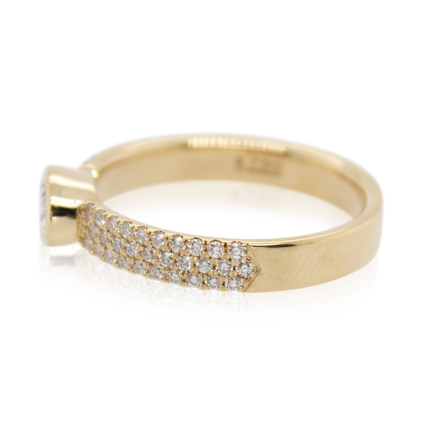 Precision Set East/West Bezel Set Diamond Ring