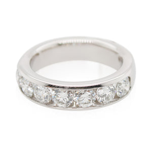 7 Diamond Channel Set Wedding Band