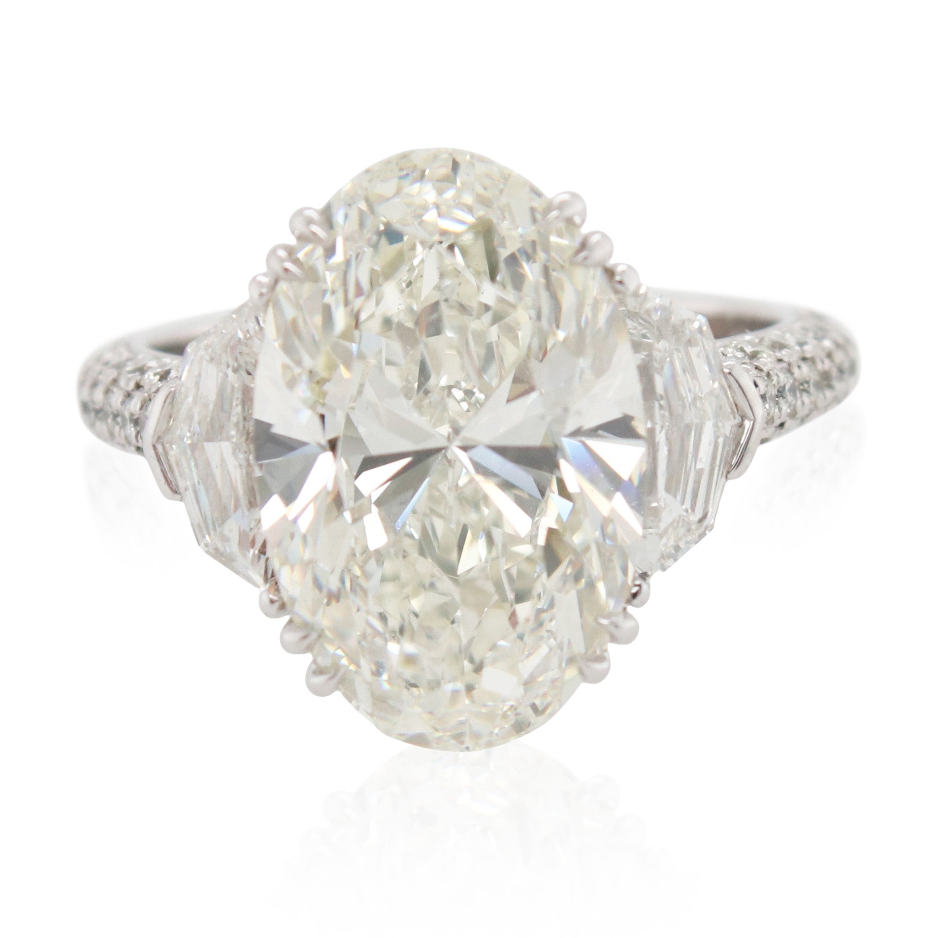 Platinum 6.02ct Oval Ring