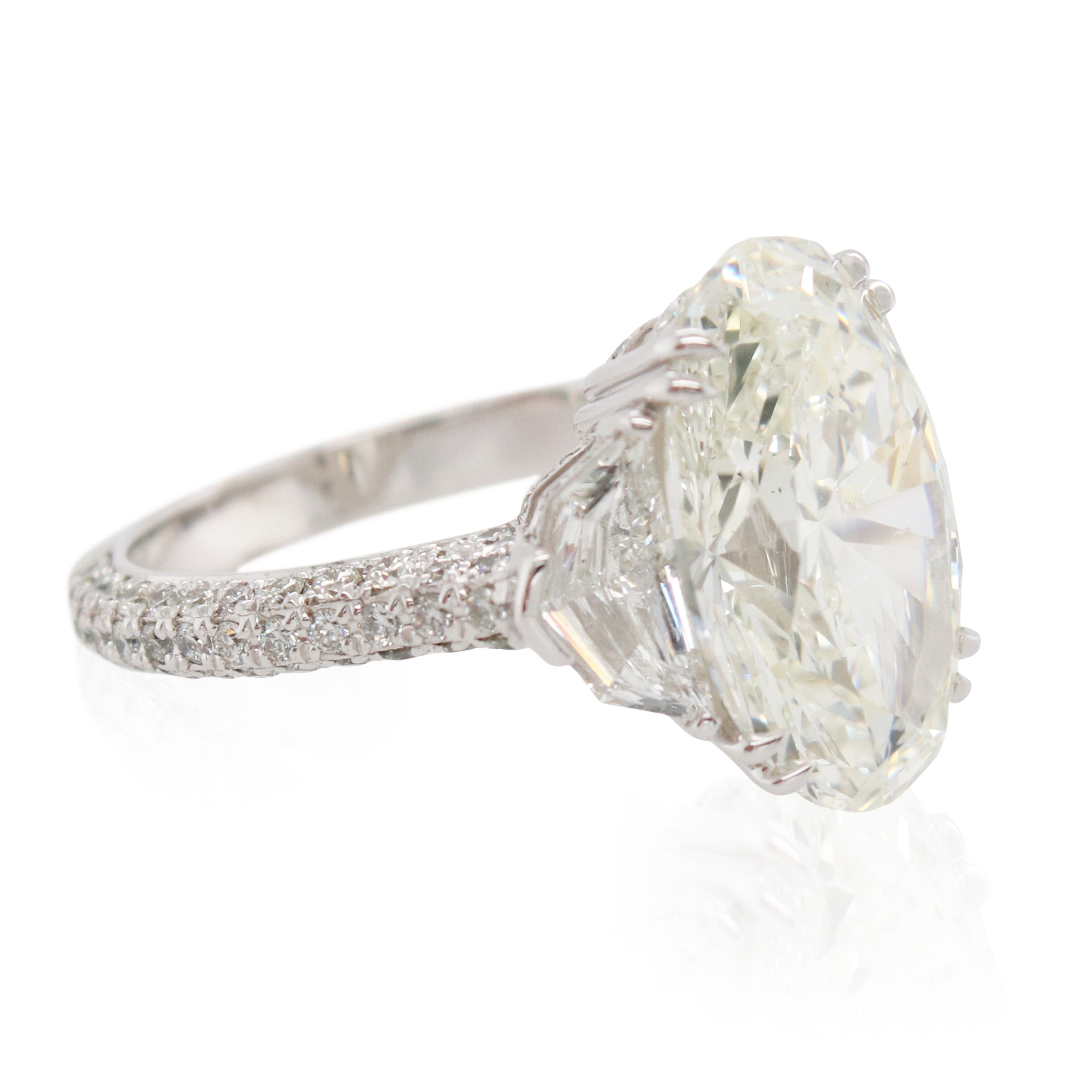 Platinum 6.02ct Oval Ring