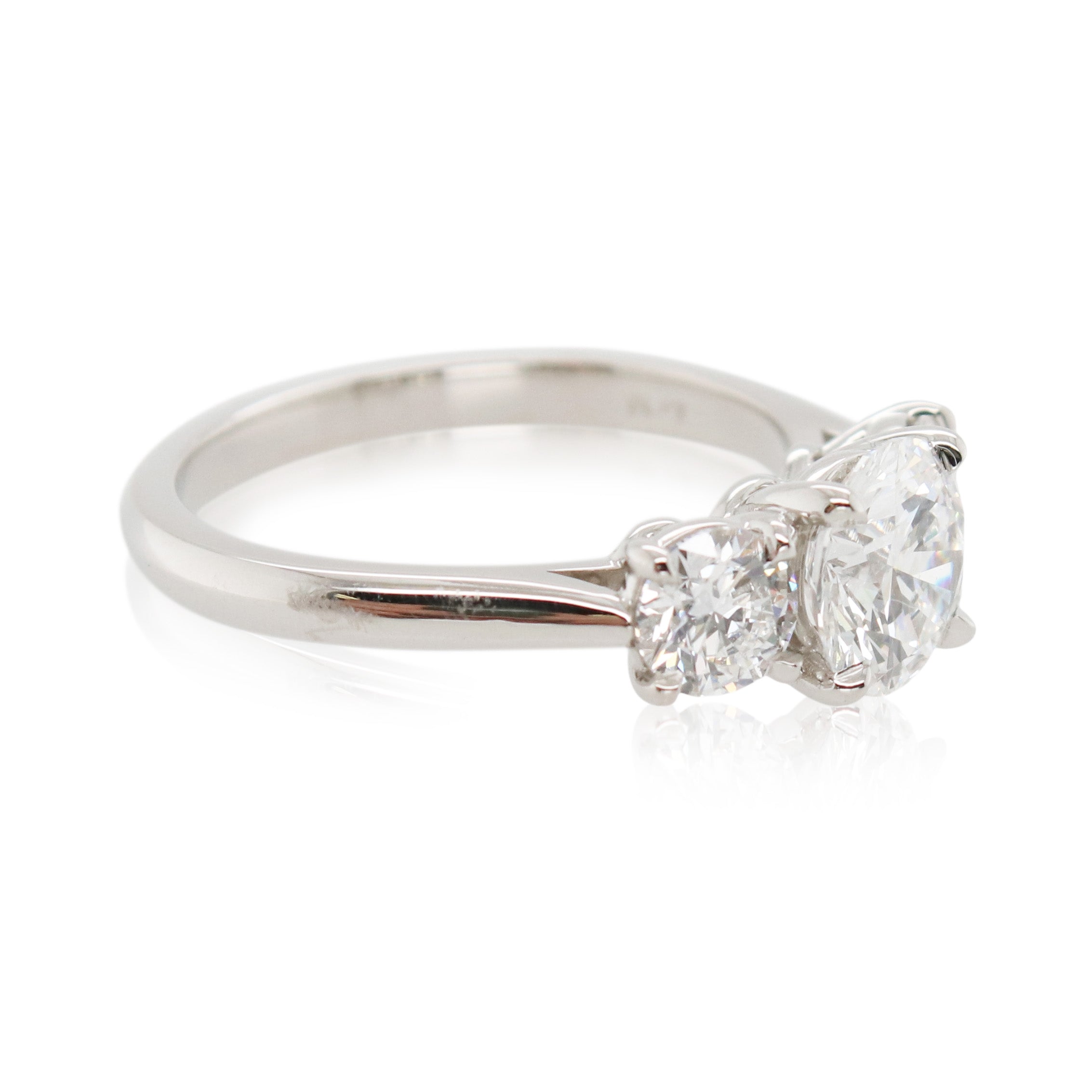 Platinum 3 Stone Diamond Ring