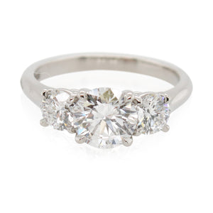 Platinum 3 Stone Diamond Ring