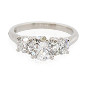 Platinum 3 Stone Diamond Ring