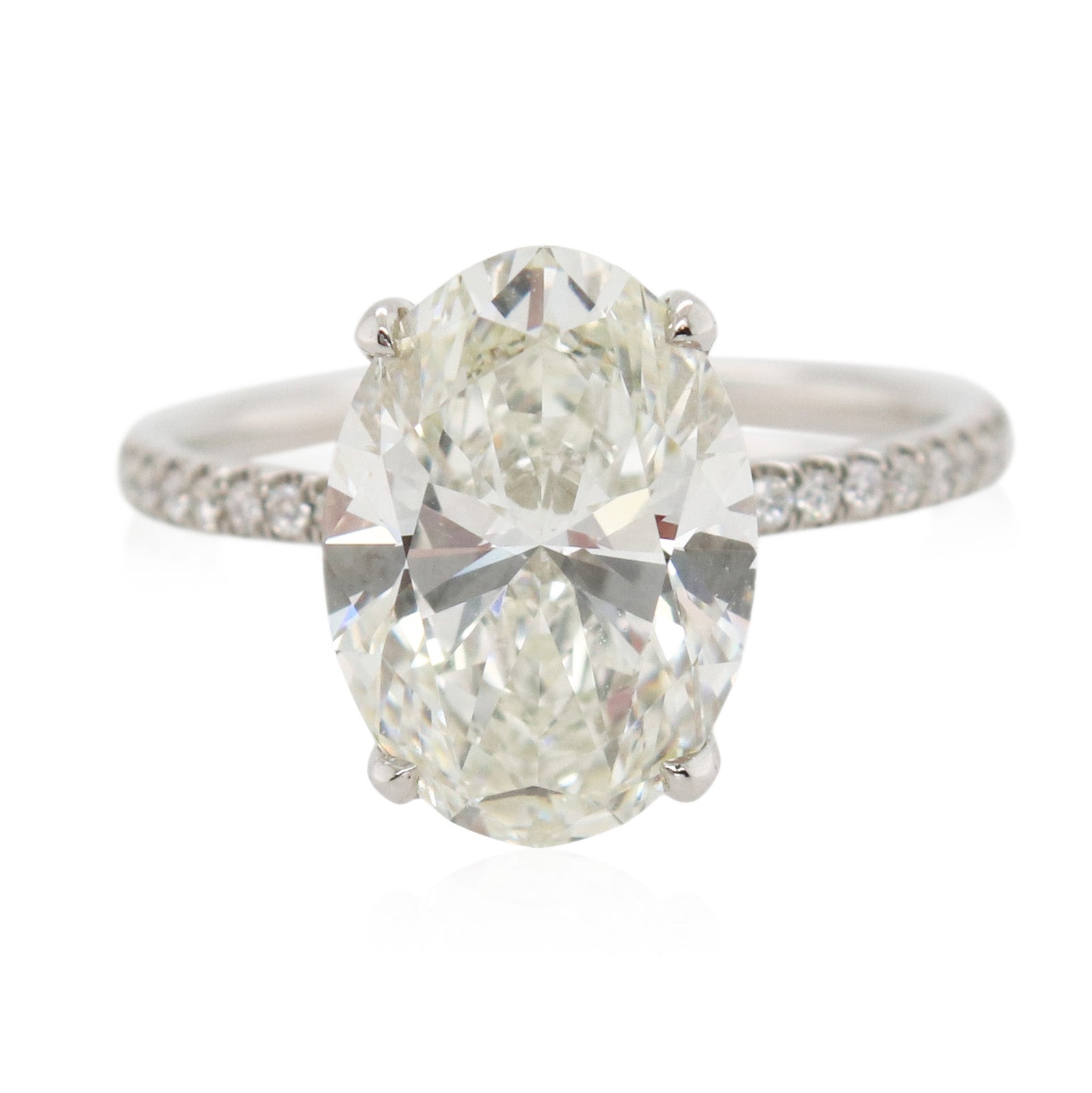 4.02ct Oval Diamond Pavé Ring