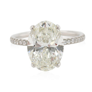 4.02ct Oval Diamond Pavé Ring