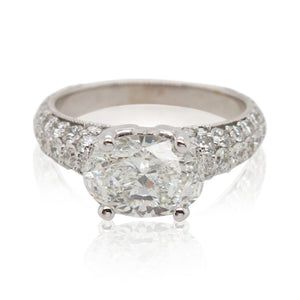 2.01ct East/West Oval Diamond Ring