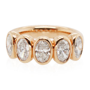 2.55ct Total Weight 5 Diamond Band