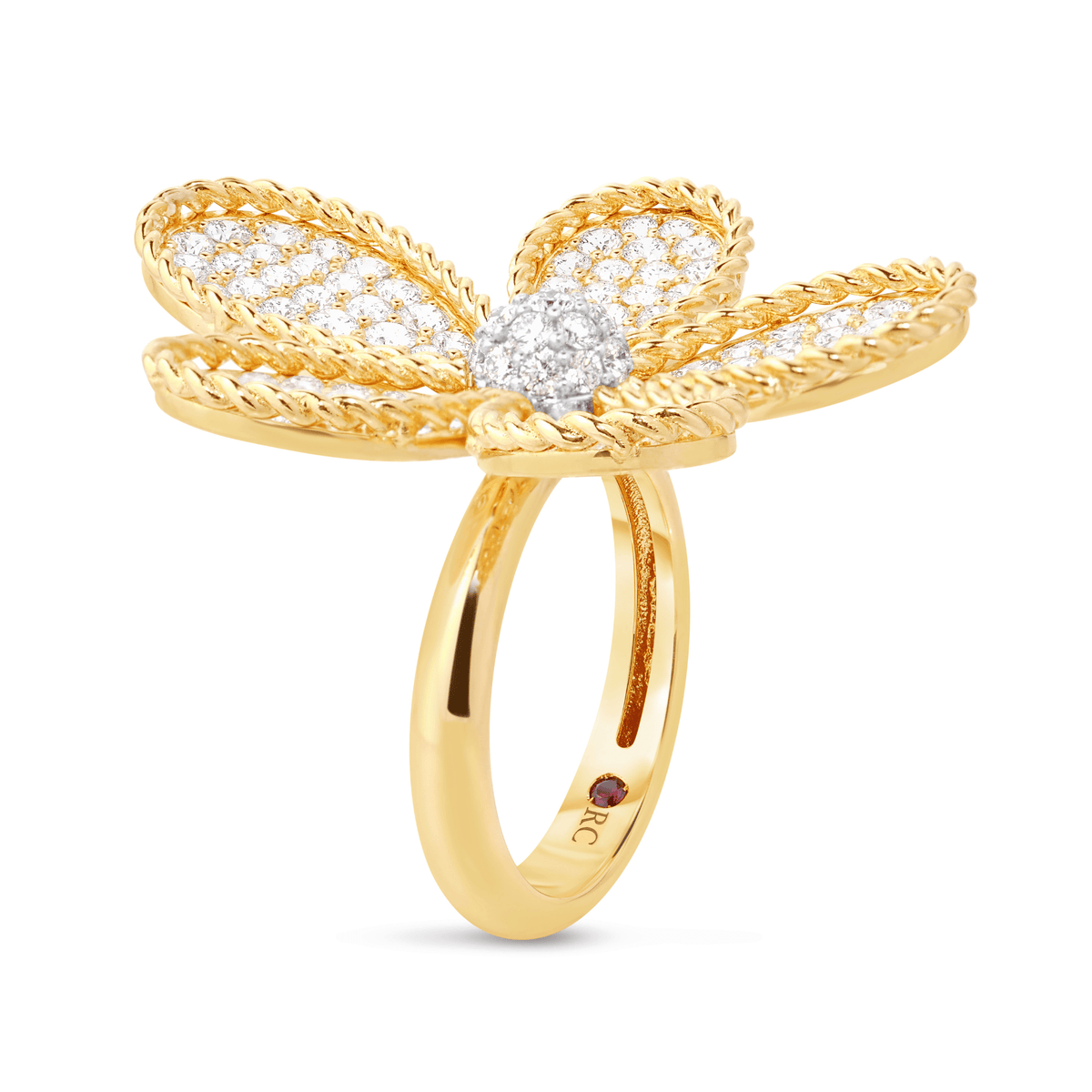 Roberto Coin Jasmine Large Flower Diamond Ring