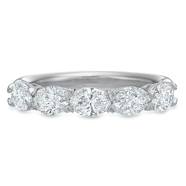 Oval Diamond 5 Stone Band