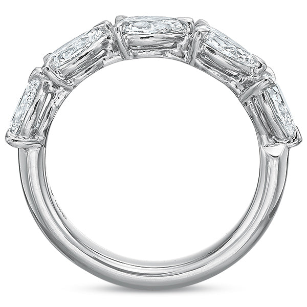 Pear Shape 5 Stone Band