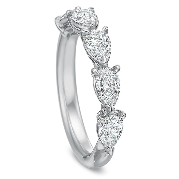 Pear Shape 5 Stone Band