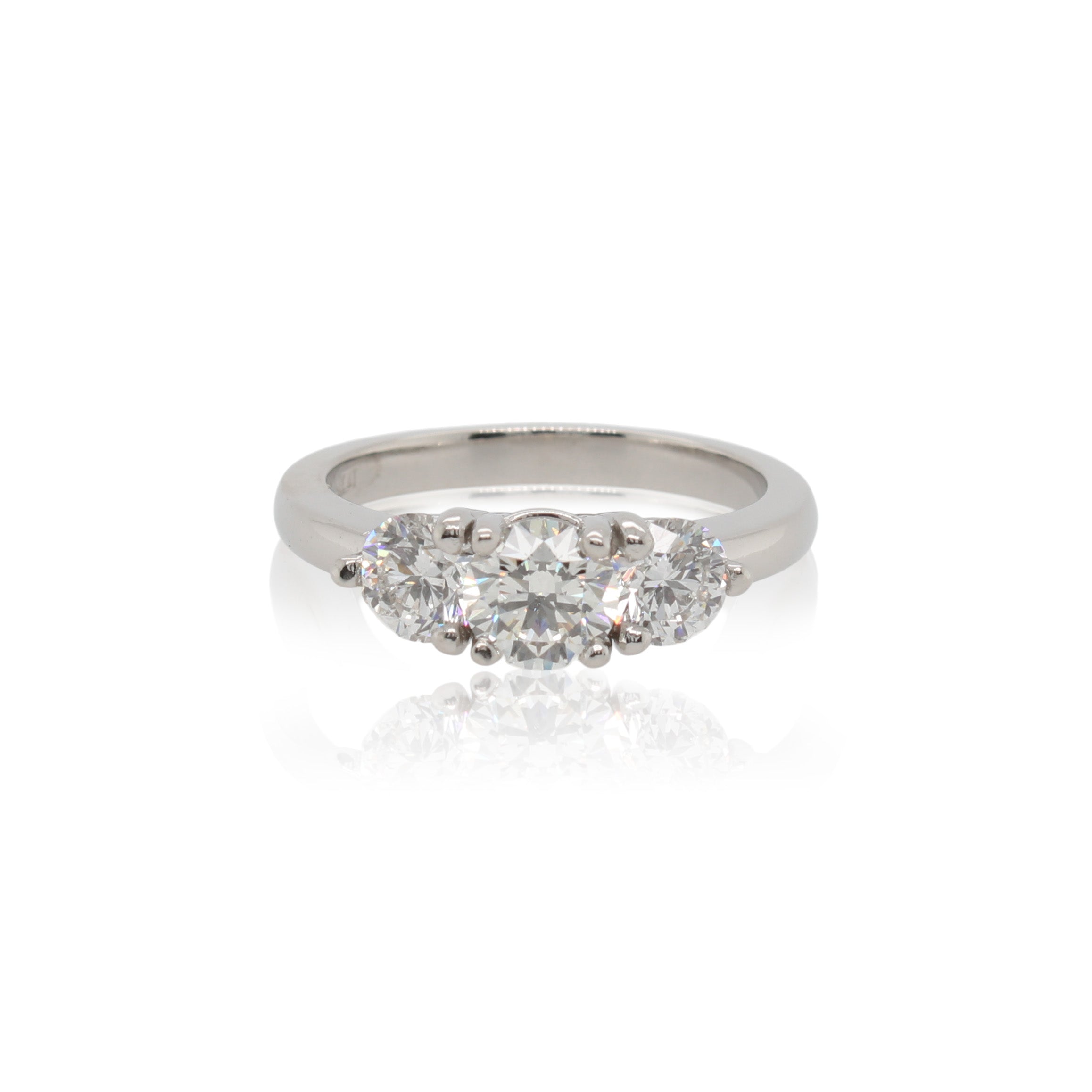 0.71 Carat Diamond Three Stone Ring