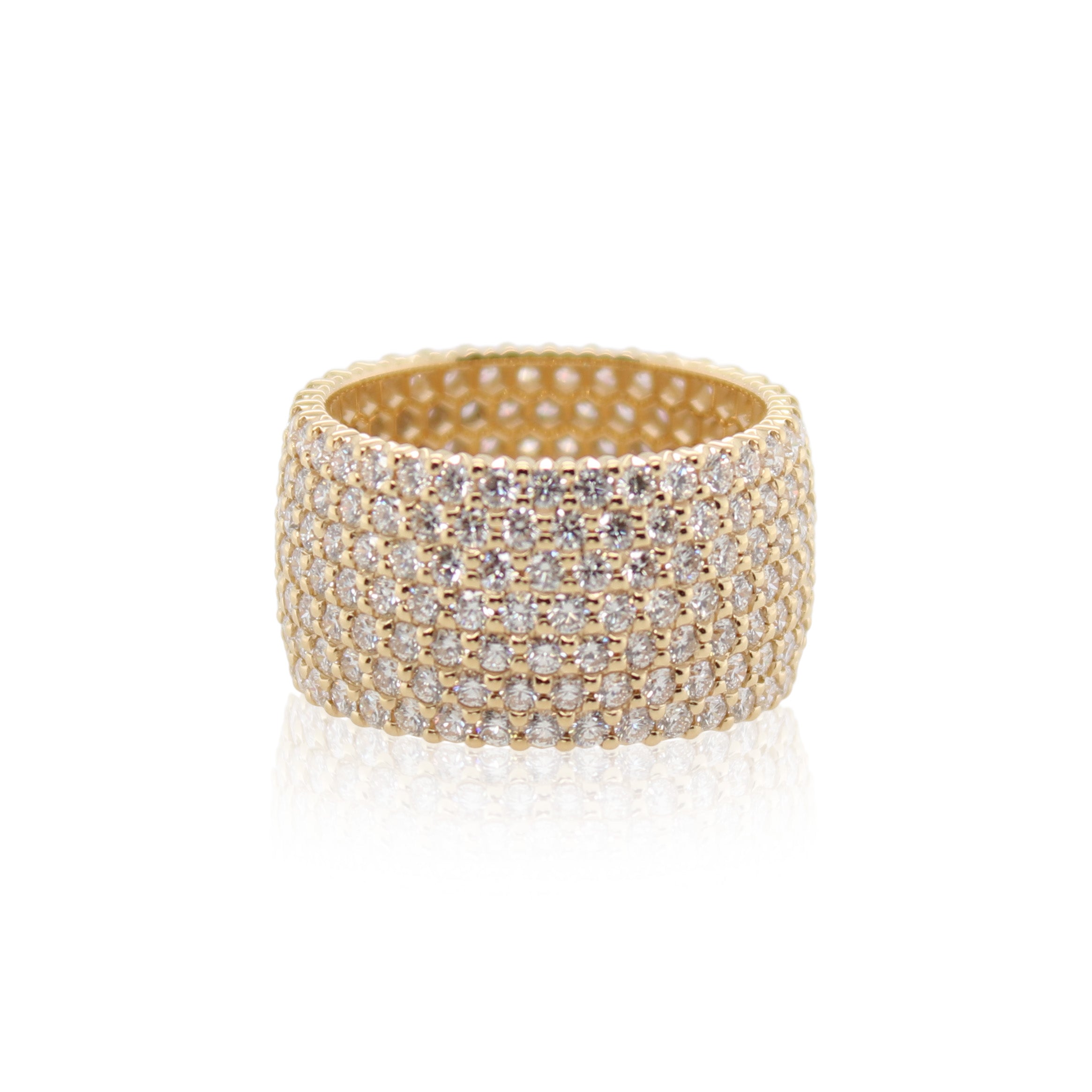 Diamond Pave 7 Row Eternity Band
