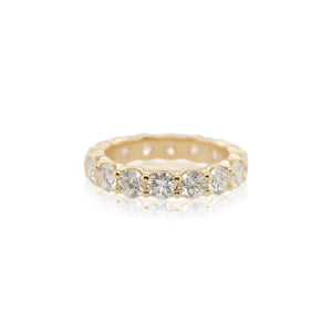 Yellow Gold Round Diamond Eternity Band