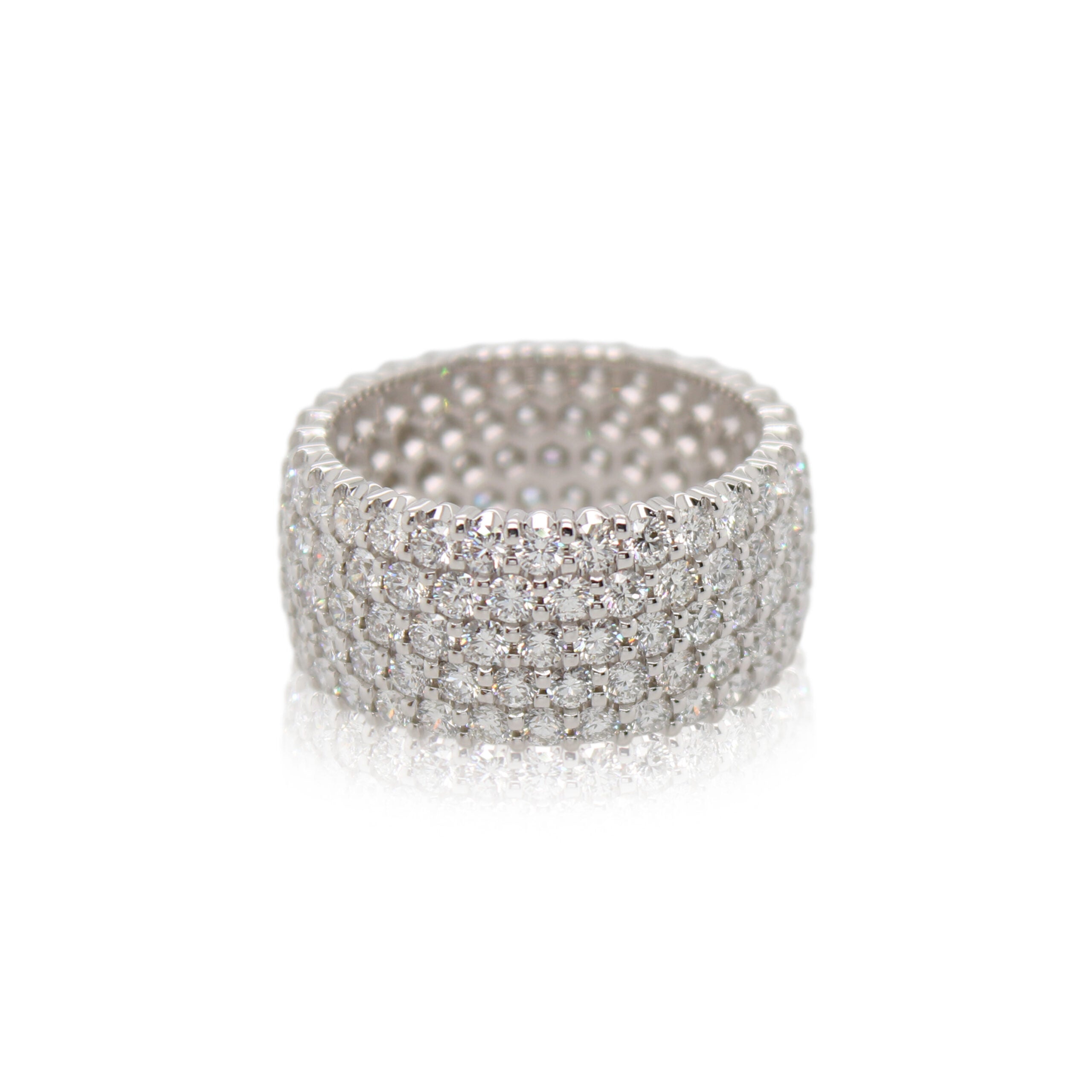 Diamond Five Row Eternity Band