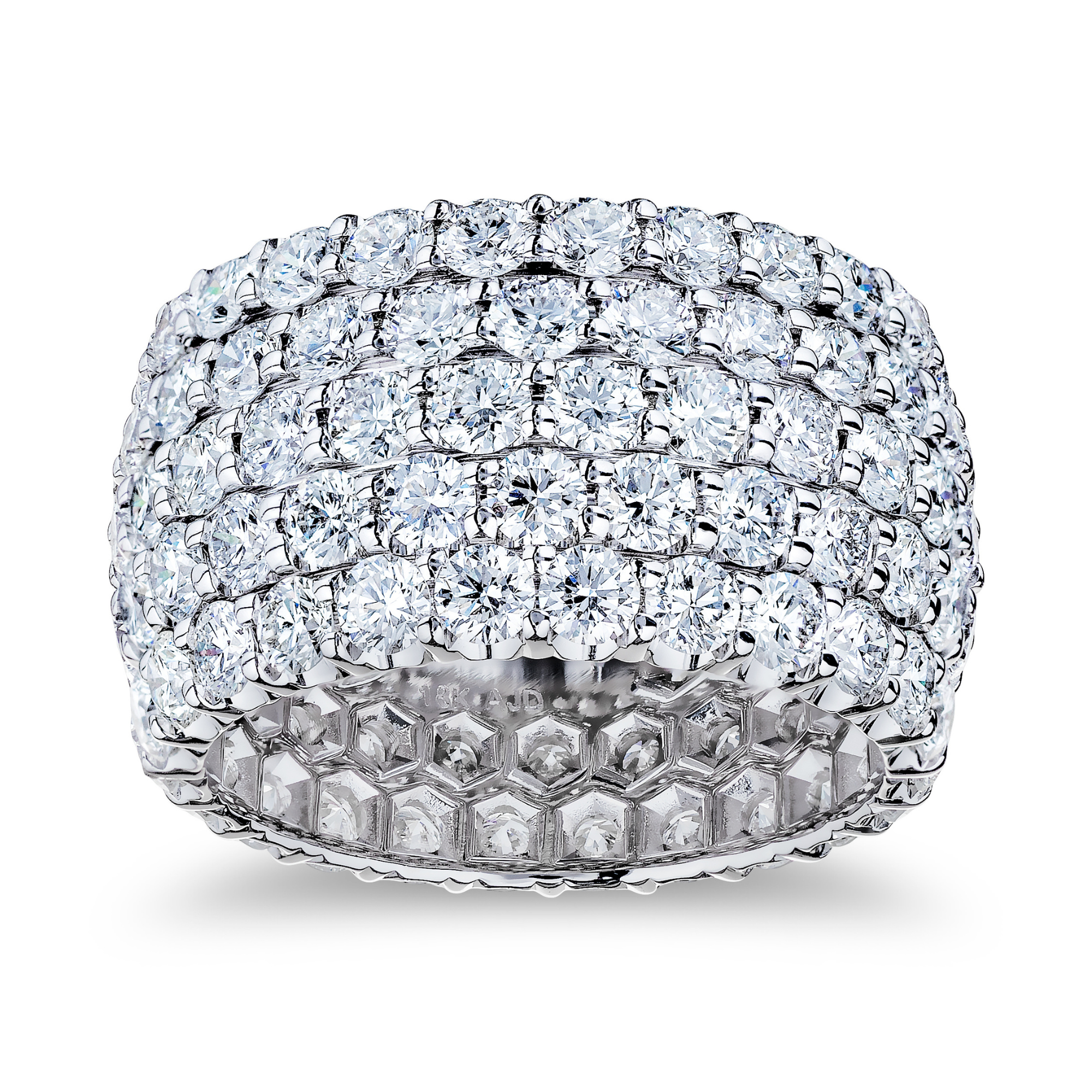 8.40 Carat Five Row Eternity Band