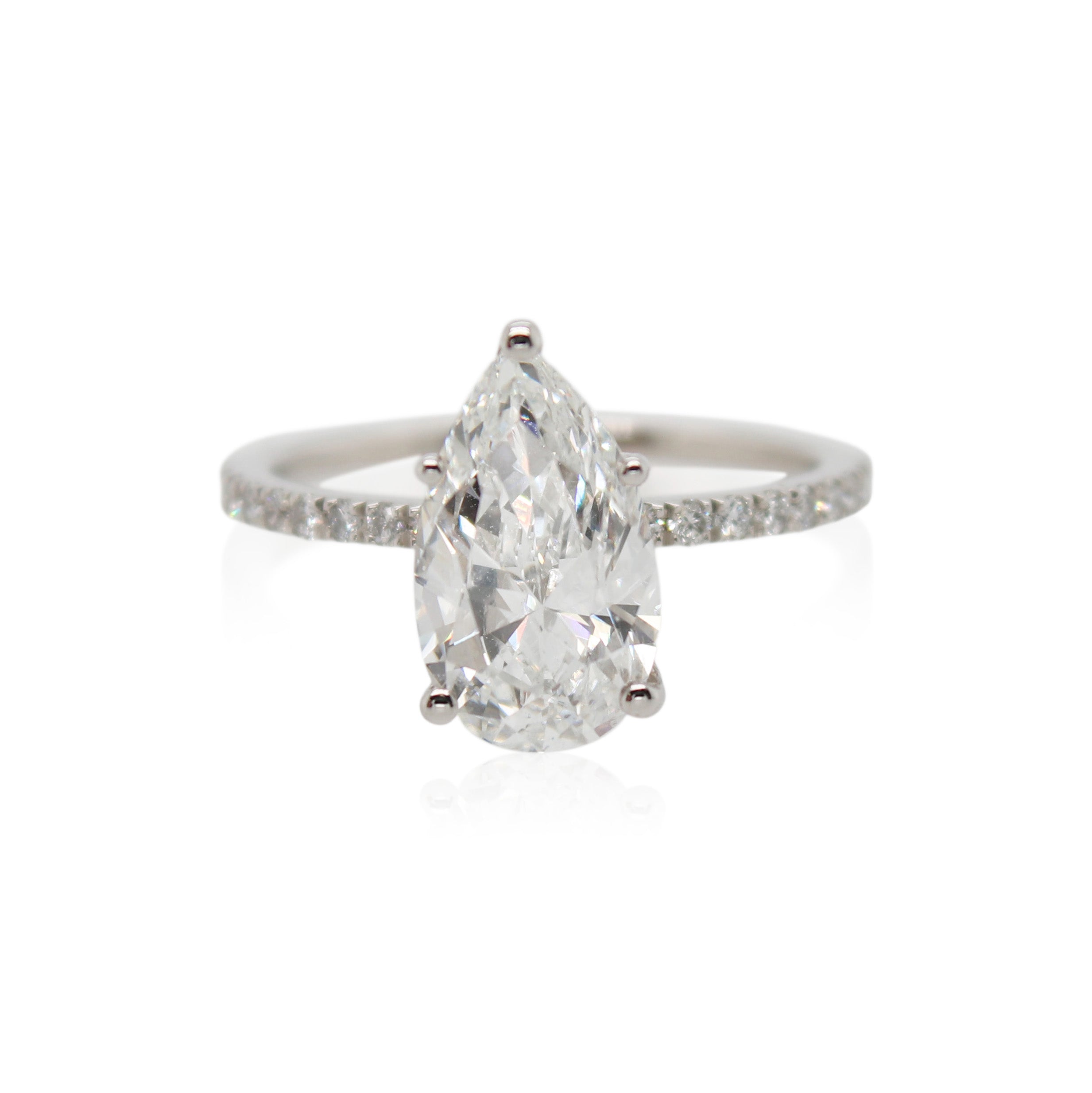 2.09ct Pear Shaped Diamond Ring