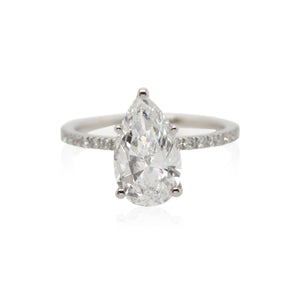 2.09ct Pear Shaped Diamond Ring
