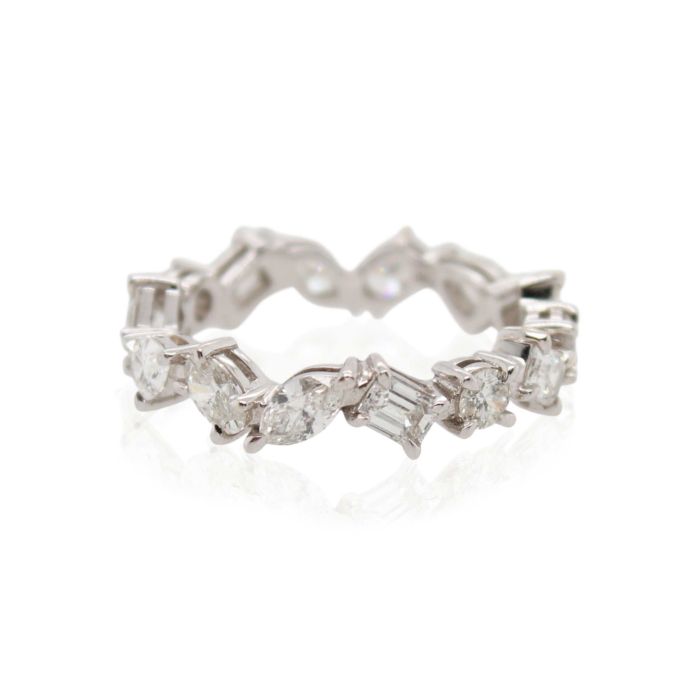 Multi-Shaped Diamond Eternity Band