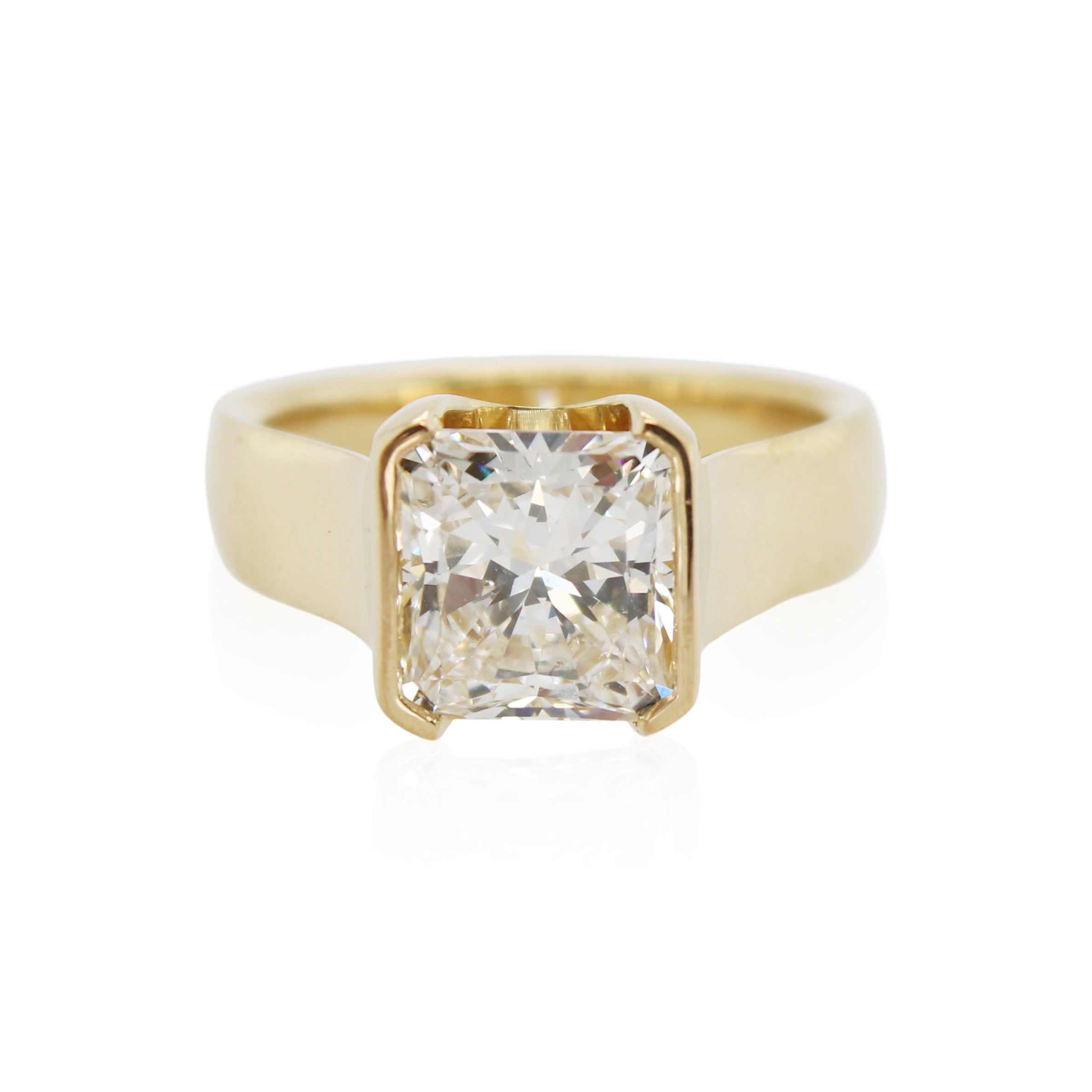 Square Radiant Cut Diamond Ring