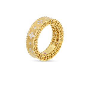 Roberto Coin Engraved Princess Flower Band