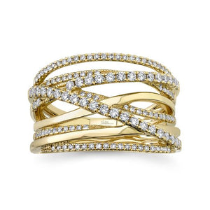 Diamond Bridge Crossover Ring